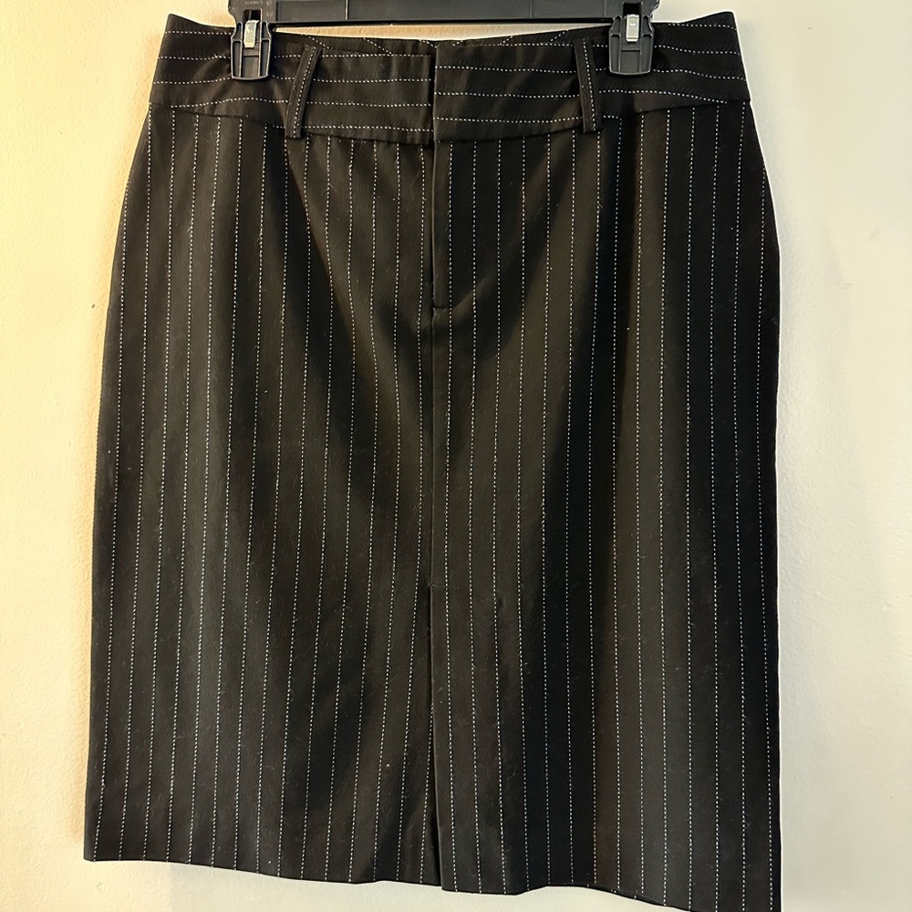 Old Navy Stretch A Line Pinstripe Skirt Belt Loop Women’s